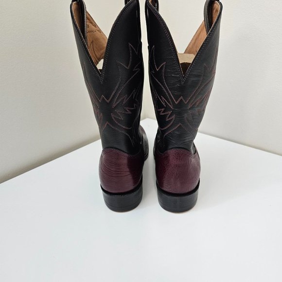 23. Cowboy (girl) Boots Pinto Black Kangaroo. Size 9.5 B. NIB - Picture 6 of 10